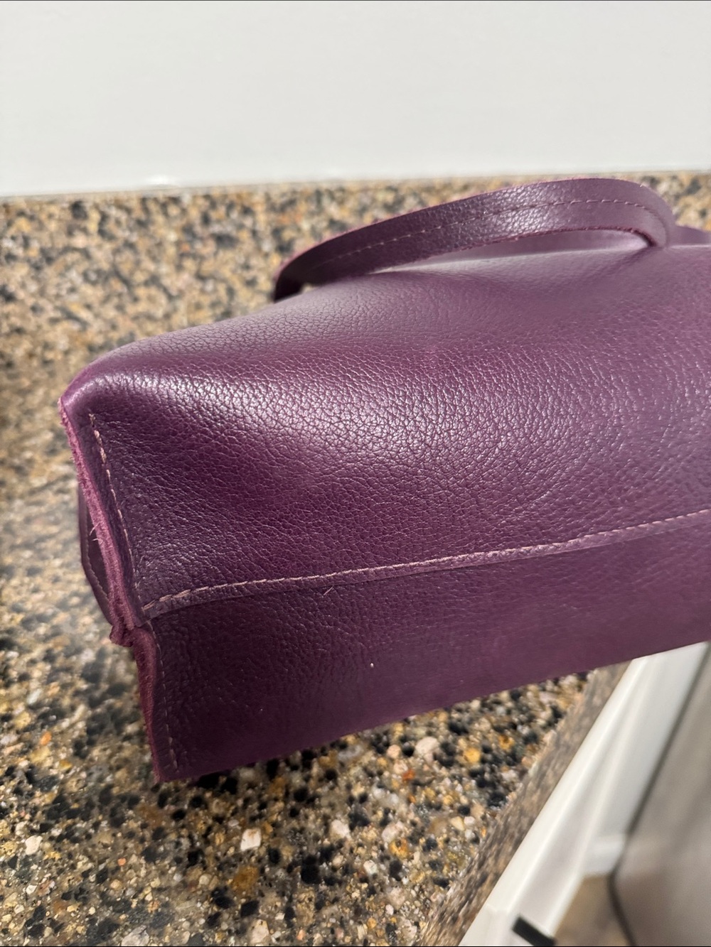 Portland Leather August Tote Plum - Picture 2 of 4